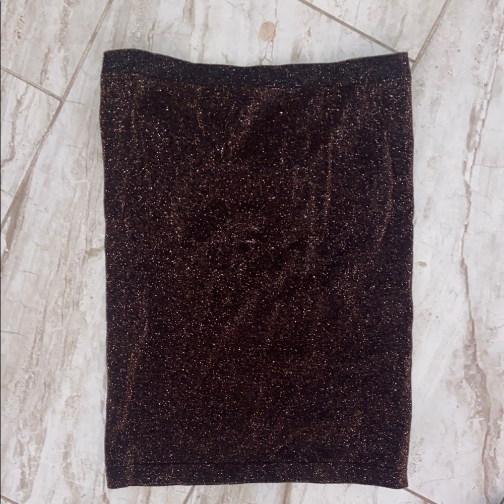 Elegant Black Glitter Skirt